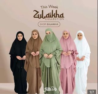 Jubah & jilbab Zulaikha (set)