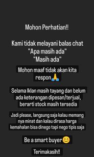(Kategori: ) berada di . Dikirim oleh gethigh_secondhand (ID iklan 1246896102, Gambar 1). Deskripsi: .