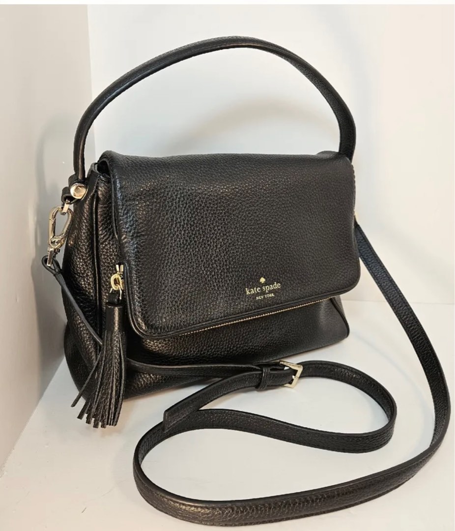 Kate Spade Chester Street Miri Black Pebble Leather Shoulder Bag Crossbody  🖤