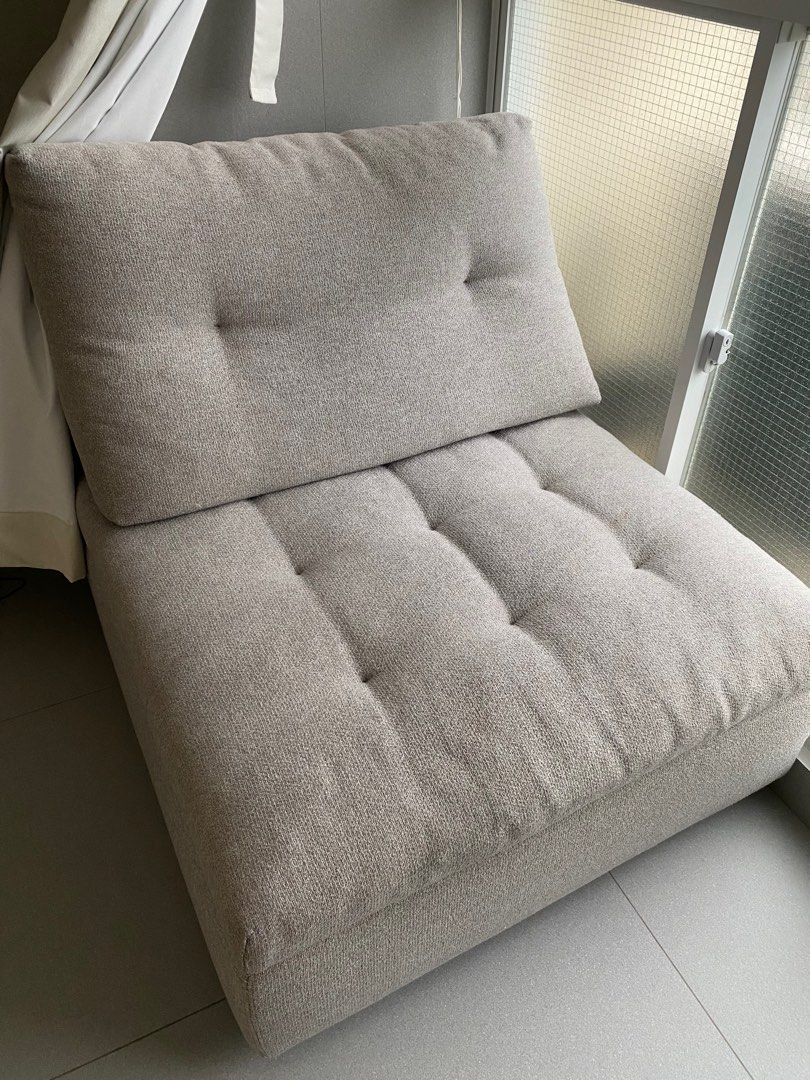 King living max grey fabric sofa 1 section Furniture Home