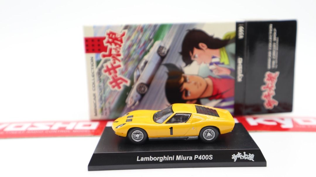 Kyosho 1/64 Lamborghini Miura P400S The Circuit Wolf by Satoshi Ikezawa,  興趣及遊戲, 玩具 遊戲類- Carousell