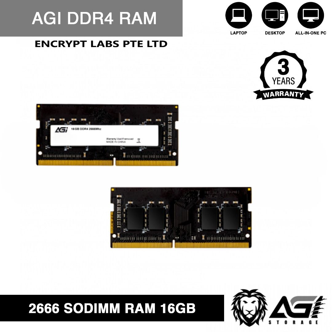 Laptop RAM AGI 8/16GB RAM SD138 DDR4 SODIMM 2666MHz Laptop RAM High ...