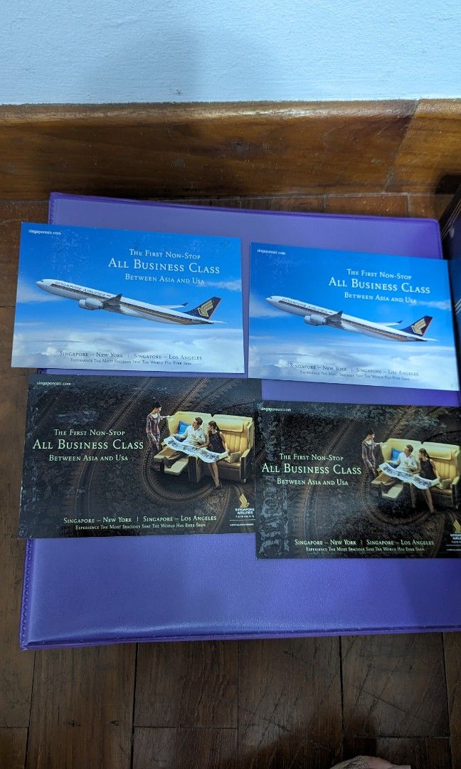 Large lot of airplane & airline issued postcard Singapore Airline