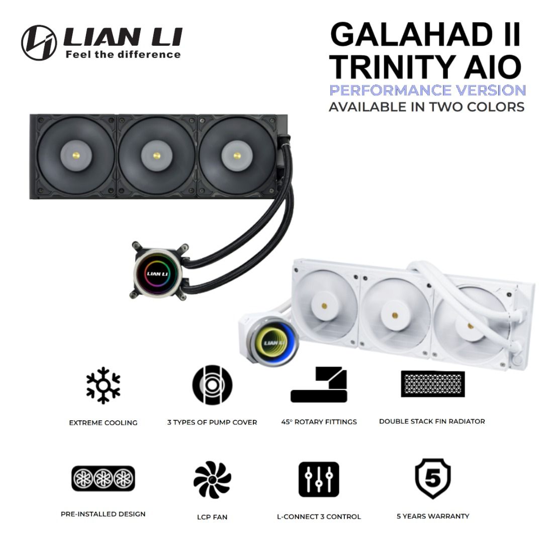LIAN LI GALAHAD II TRINITY PERFORMANCE 360 Black White, Computers