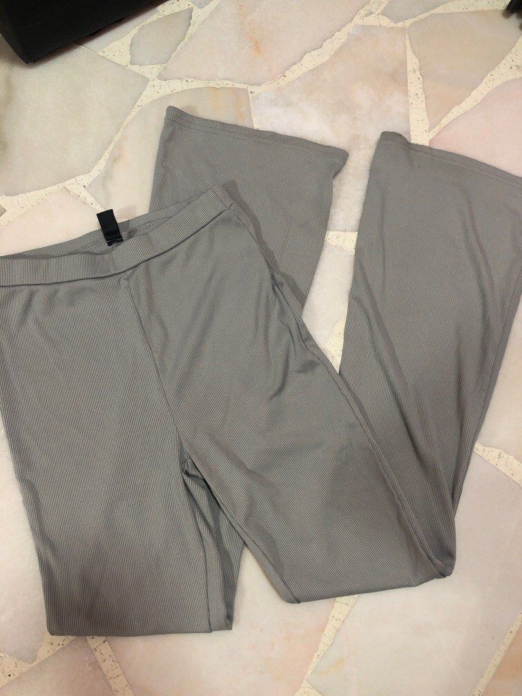 Light Blue Flared Leggings, Women's Fashion, Bottoms, Jeans & Leggings ...