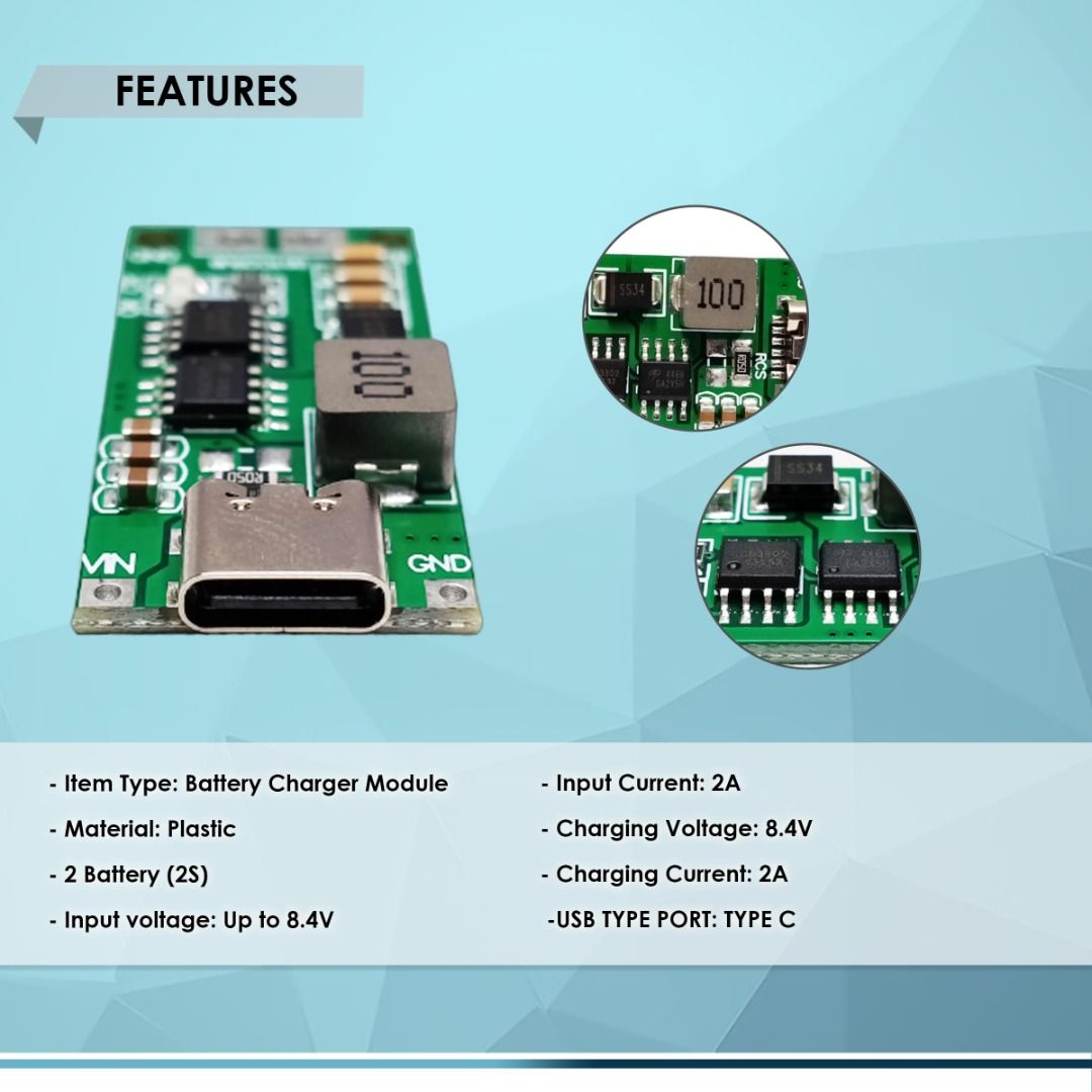 LITHIUM BATTERY CHARGER 2S 2A 8.4V DDTCCRUB, STEP UP BOOST LI-ION ...