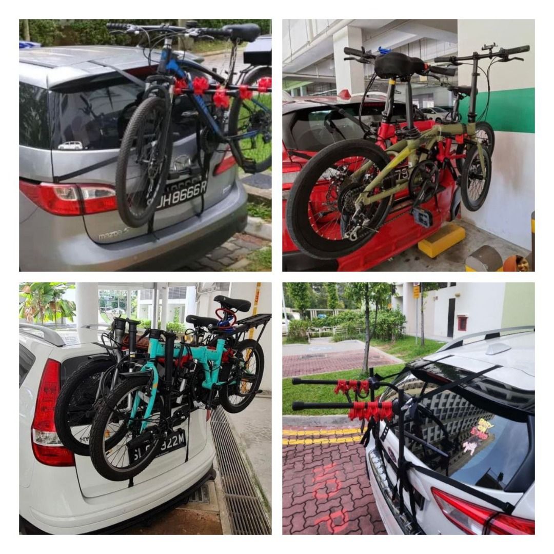 Local Ready Stock Bicycle Car Rack Mounting Rear Back Bike Carrier Hook on version. Universal fit up to 3 Bicycle Max 45KG Suit Toyota CH R Sienta