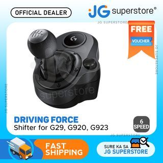 Logitech 6 Speed with Push Down Reverse Driving force Shifter for G29, G923 and G920 Racing Wheels | JG Superstore