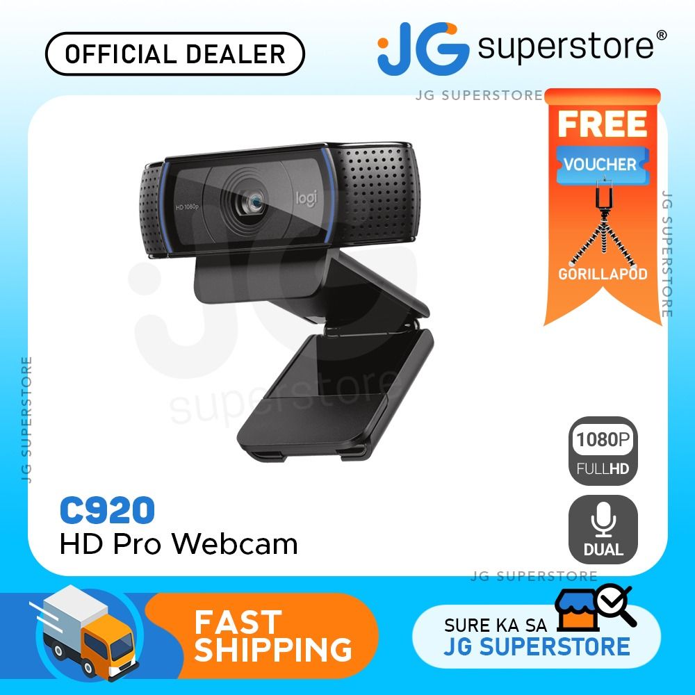 Logitech HD Pro Webcam C920, Widescreen Video Calling and