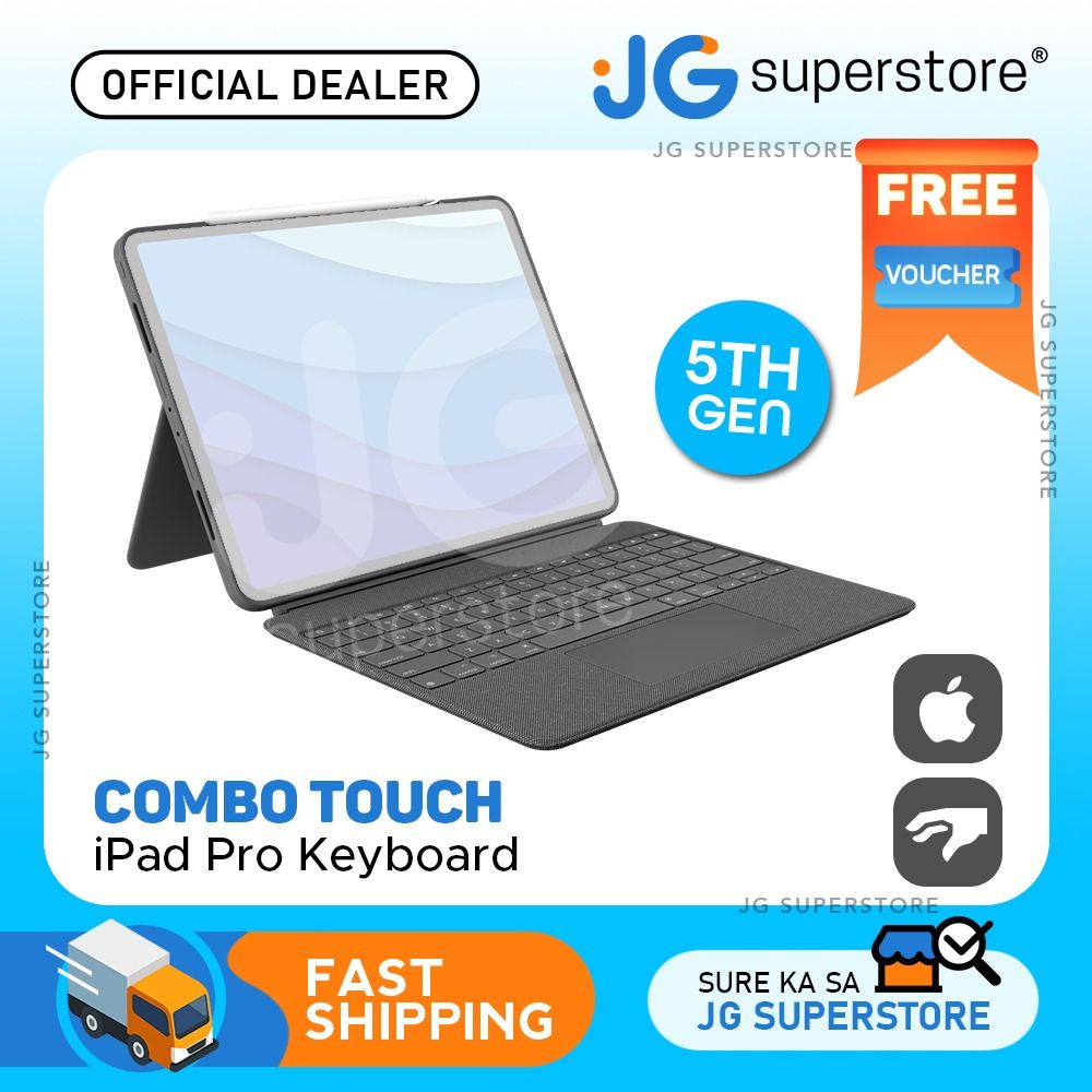 Logitech Combo Touch Detachable Backlit Keyboard Case with Trackpad and ...