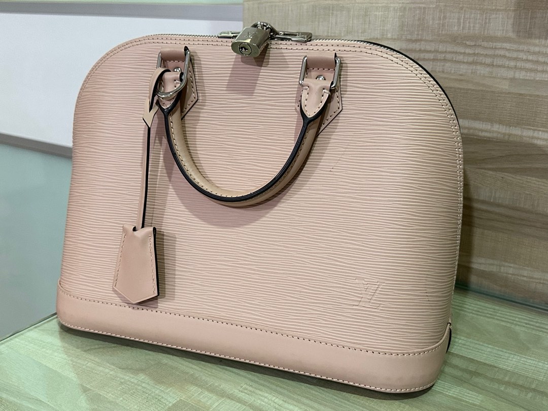 Louis Vuitton Sac Plat BB Rose Ballerina Epi Leather LV Ladies Shoulder  Handbag