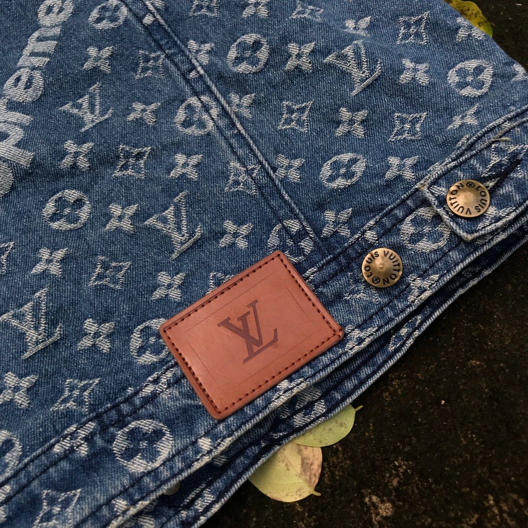 Louis Vuitton X Supreme Monogram Denim Jacket, Men's Fashion, Coats, Jackets  and Outerwear on Carousell