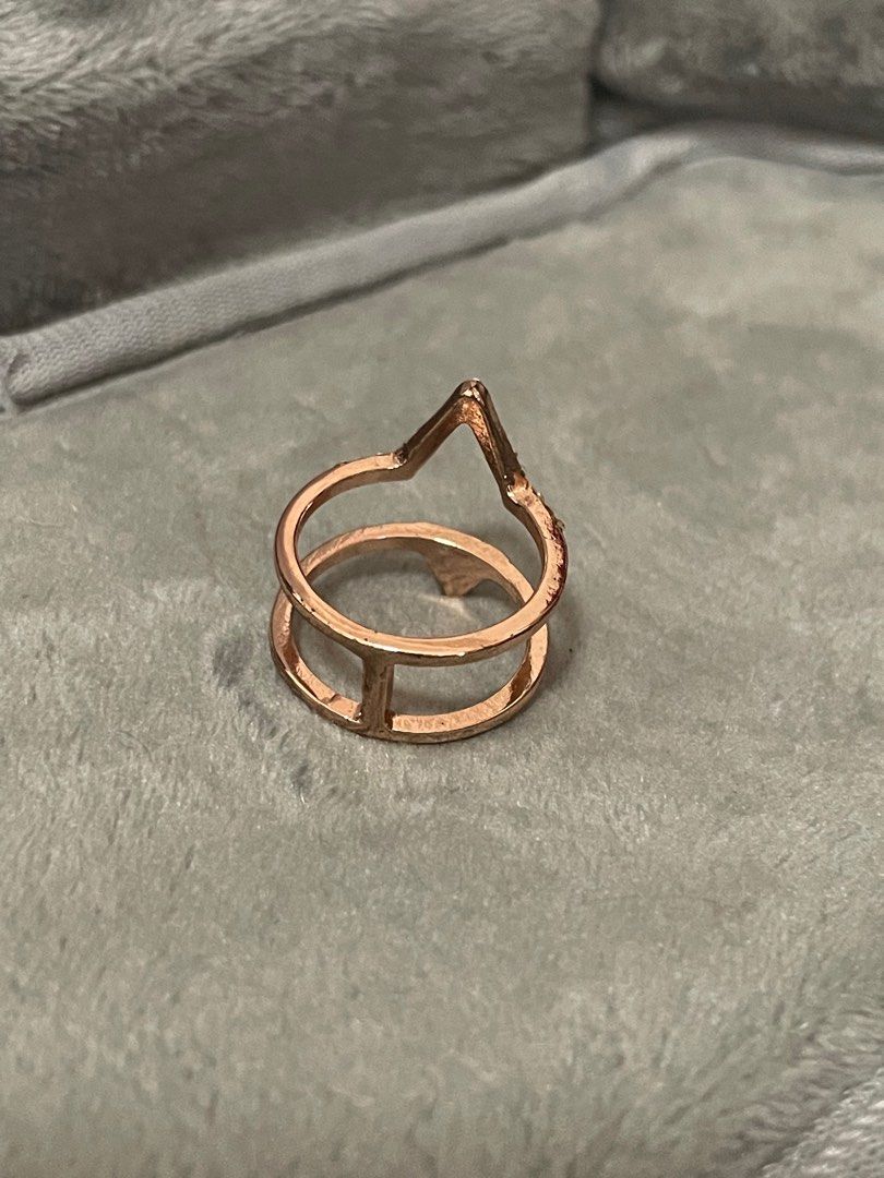 Rose Gold Diamante Crossover Ring Fashion rings, Crossover ring, lovisa  rings 