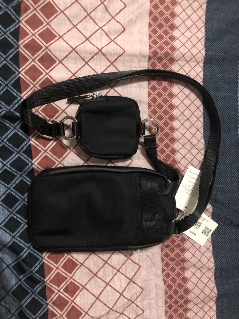 YOYOWING Women's Synthetic Leather Crossbody Sling Bag - Navy Blue, Small With Golden Chain Strap - View #6