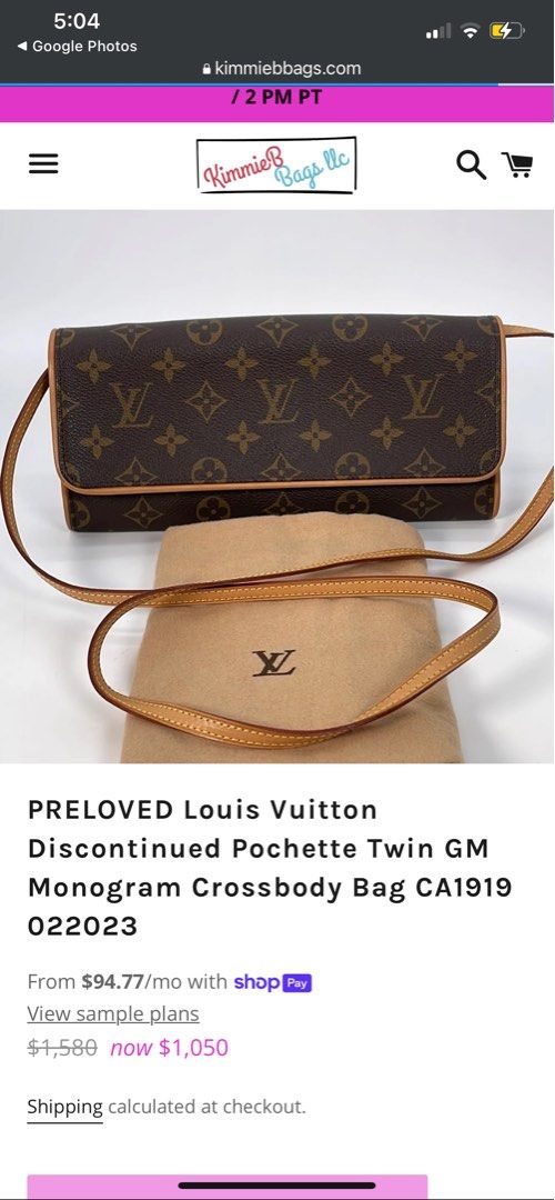 PRELOVED Louis Vuitton Discontinued Pochette Twin PM Monogram Crossbod –  KimmieBBags LLC