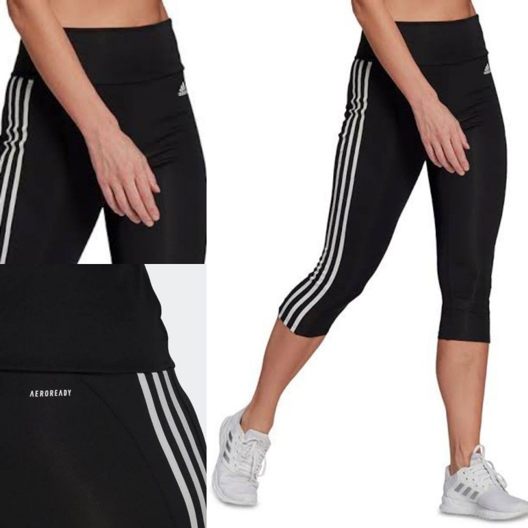 M] Authentic ADIDAS AEROREADY high-waist cropped leggings |legging sport,  Olah Raga, Baju Olahraga di Carousell
