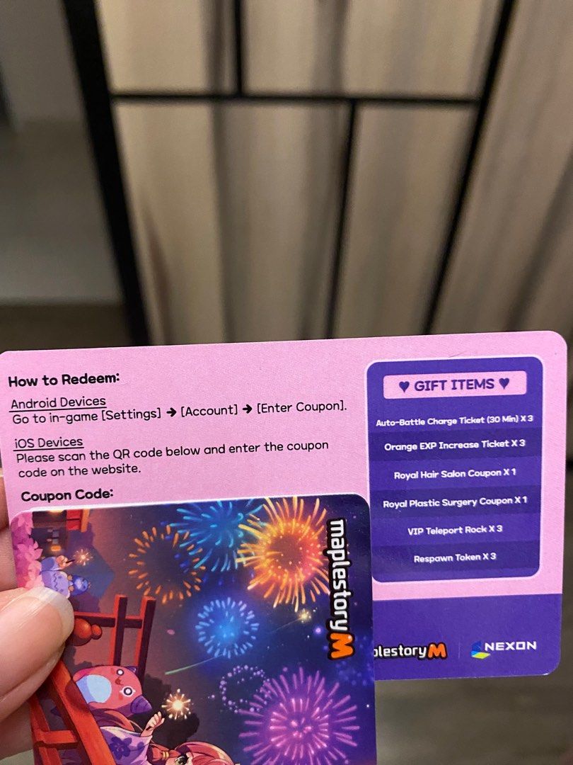 Maplestory M Coupon (Royal Hair, Face, EXP, Teleport Rock), Video