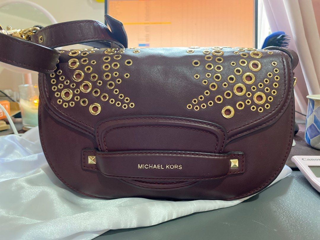 Michael kors oxblood tote outlet