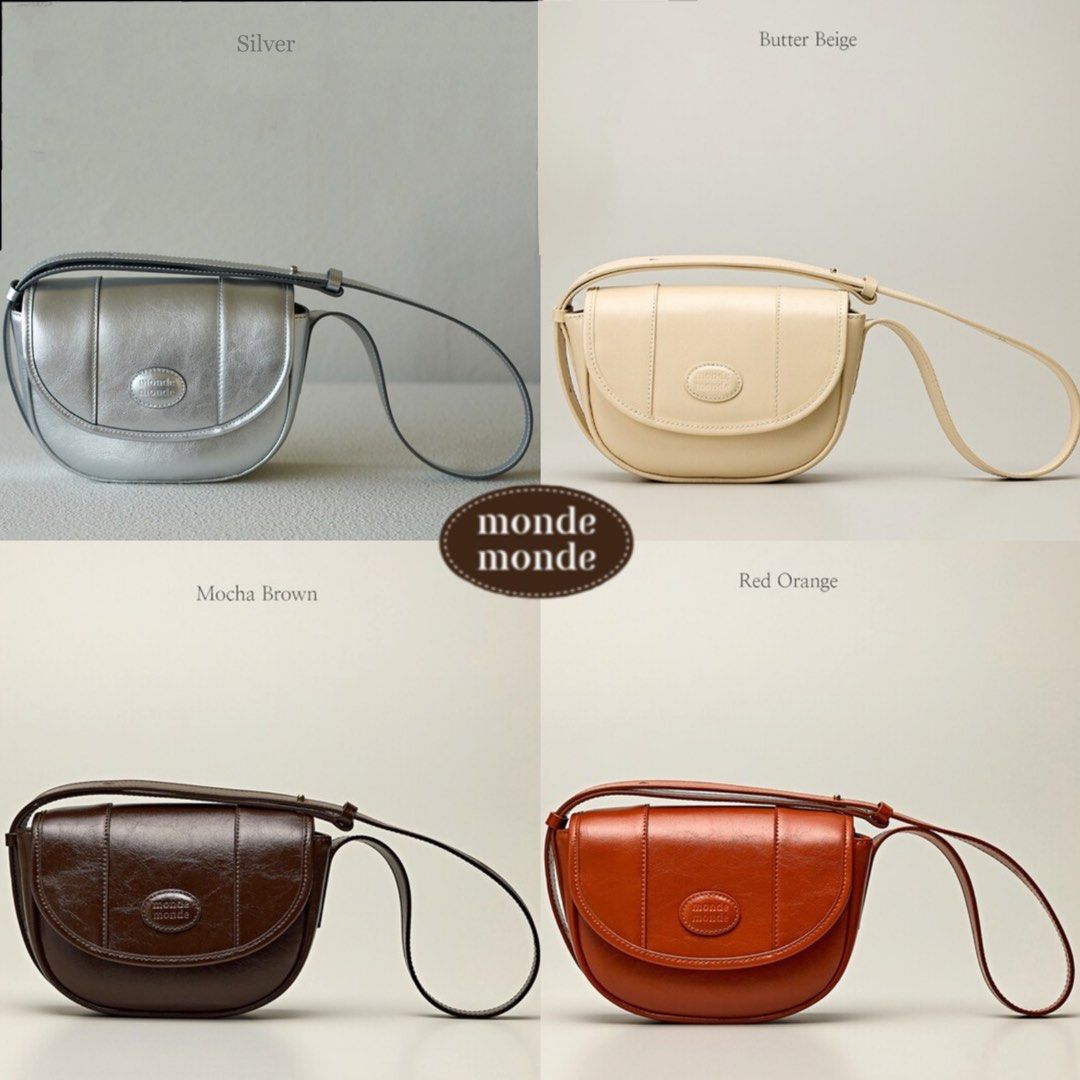 Monde Monde Classic Leather Half Moon mini Bag 4colors Carousell