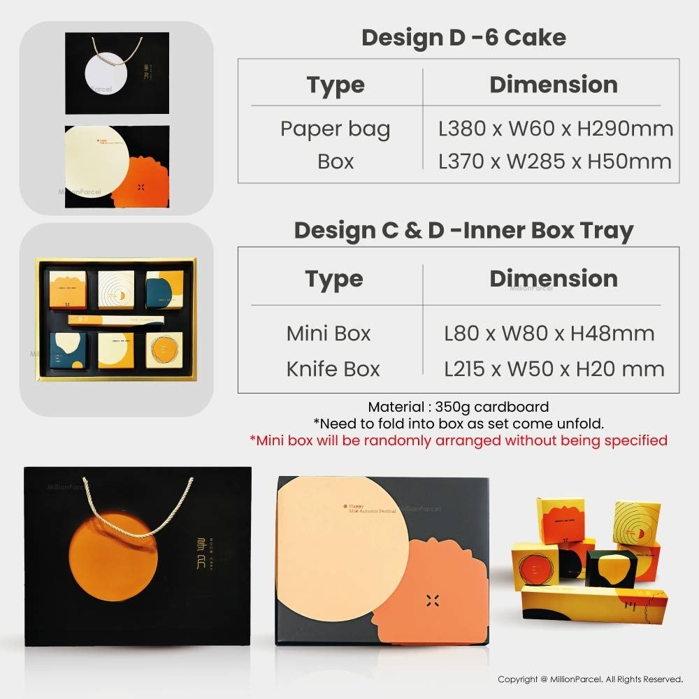 Moon Cake Box 4 - 6 | Container Pastry Box | Cupcake Box | Gift Box ...