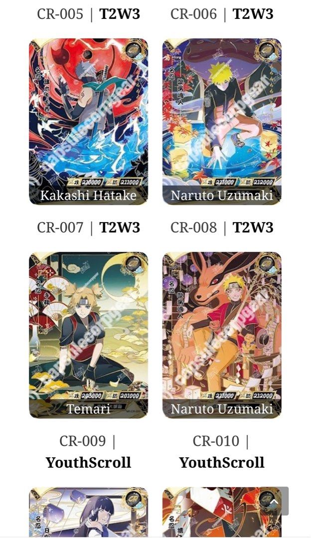 Perfect Grade 10! Naruto Kayou Card - CR-010 Naruto Uzumaki Jualan