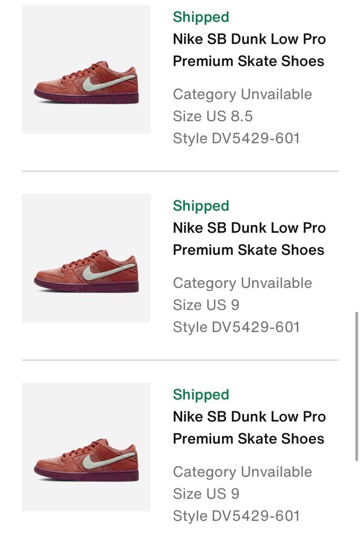 Tênis Nike Sb Dunk Low Mystic Red Dv5429-601