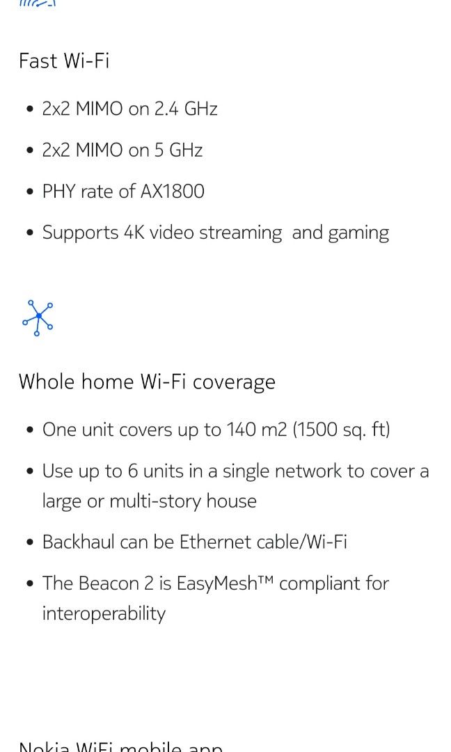 NOKIA Beacon 2 Mesh Router, Computers & Tech, Parts & Accessories ...