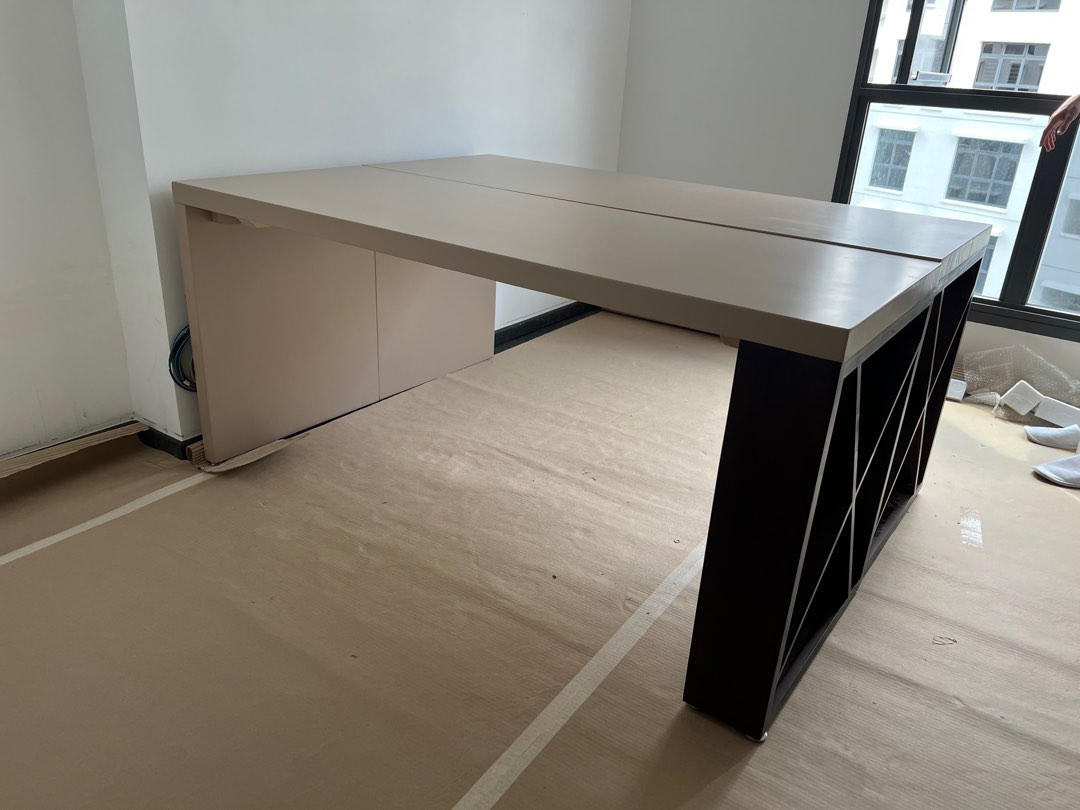 NZ Pine wood solid table with rack, Furniture & Home Living, Furniture ...