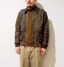 OLD JOE DISTRESSED LEATHER FLYING JACKET / Scott Lewis nigel lee