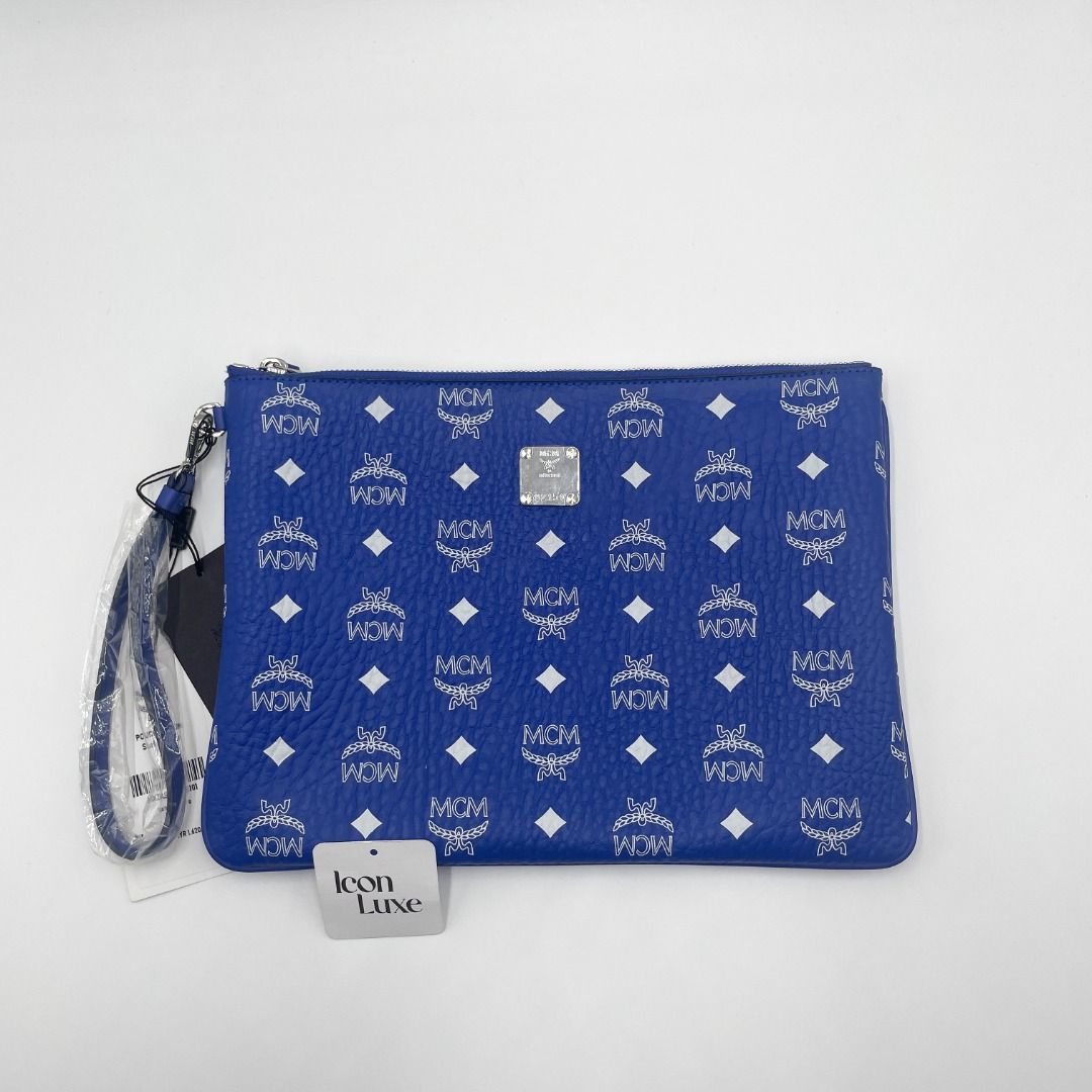 Mcm blue pouch deals
