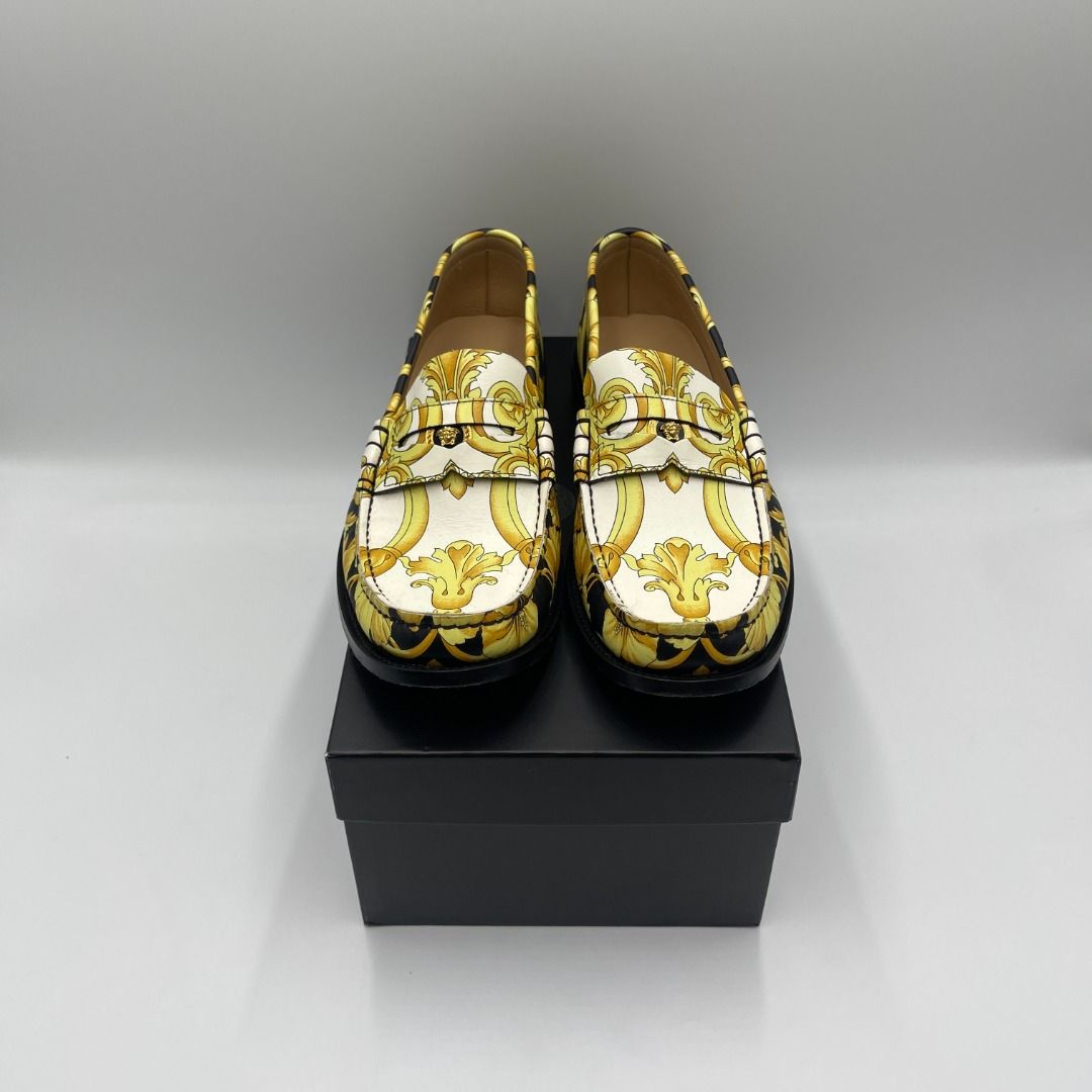 P2523 Versace Barocco Venetian Silk Men s Shoes Luxury Sneakers