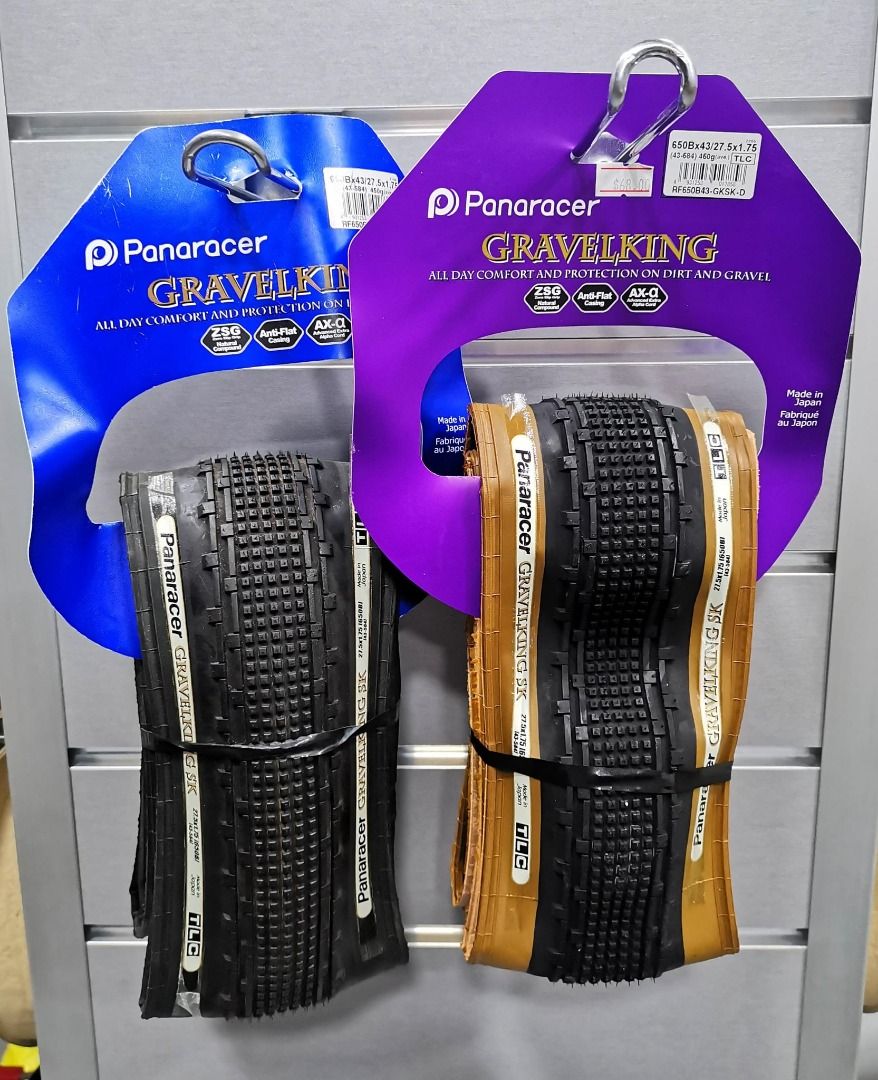 Panaracer Gravel King SK Knobby 27.5x1.75 650bx43c Foldable Tyre Skinwall Black Sports Equipment Bicycles Parts Parts Accessories on Carousell