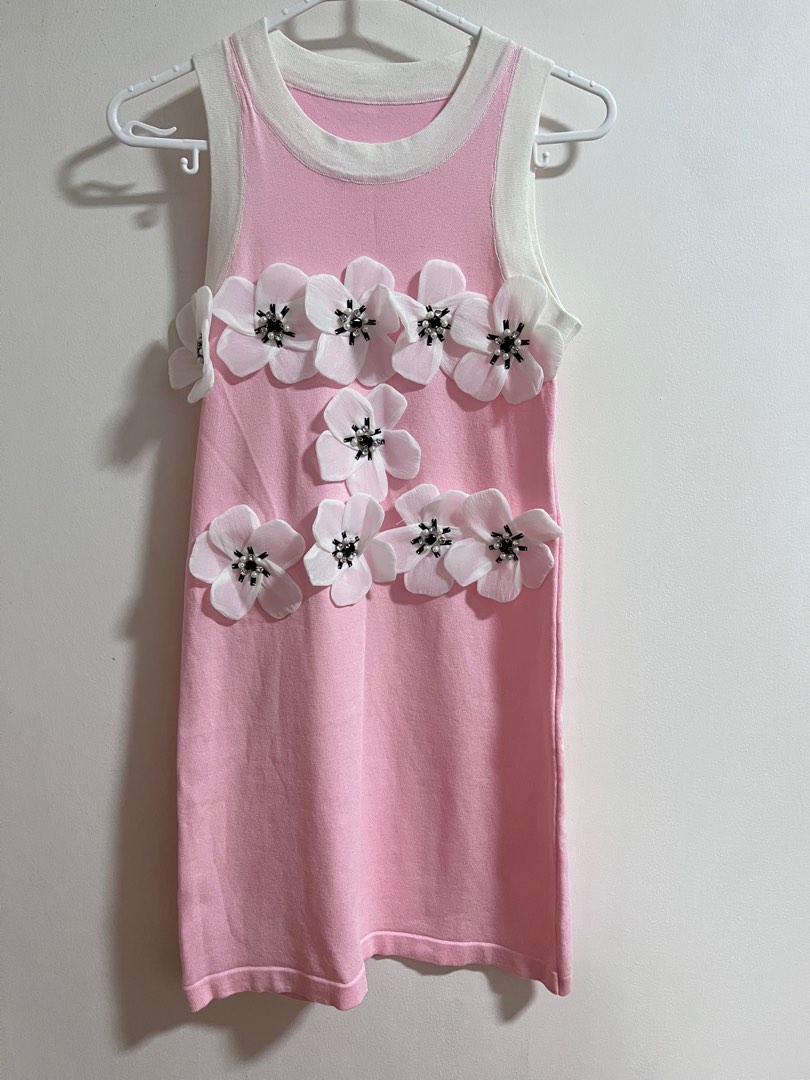Pink Flower Dress Women