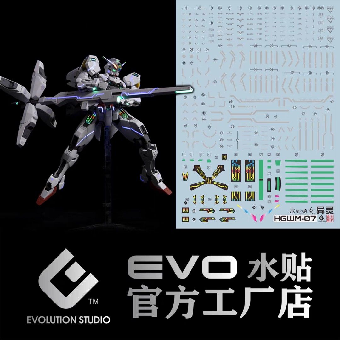 [READY STOCK] [Evo] HG 1/144 Gundam Calibarn Waterslide Decal, Hobbies