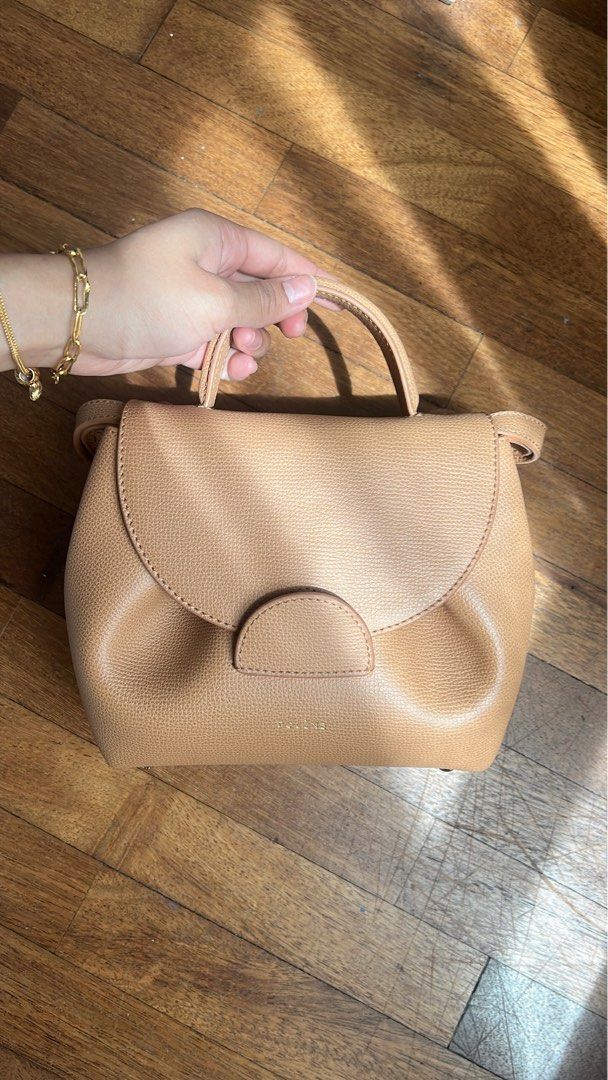 Polene Numero Un Nano Tan Textured Leather, Luxury, Bags & Wallets on  Carousell