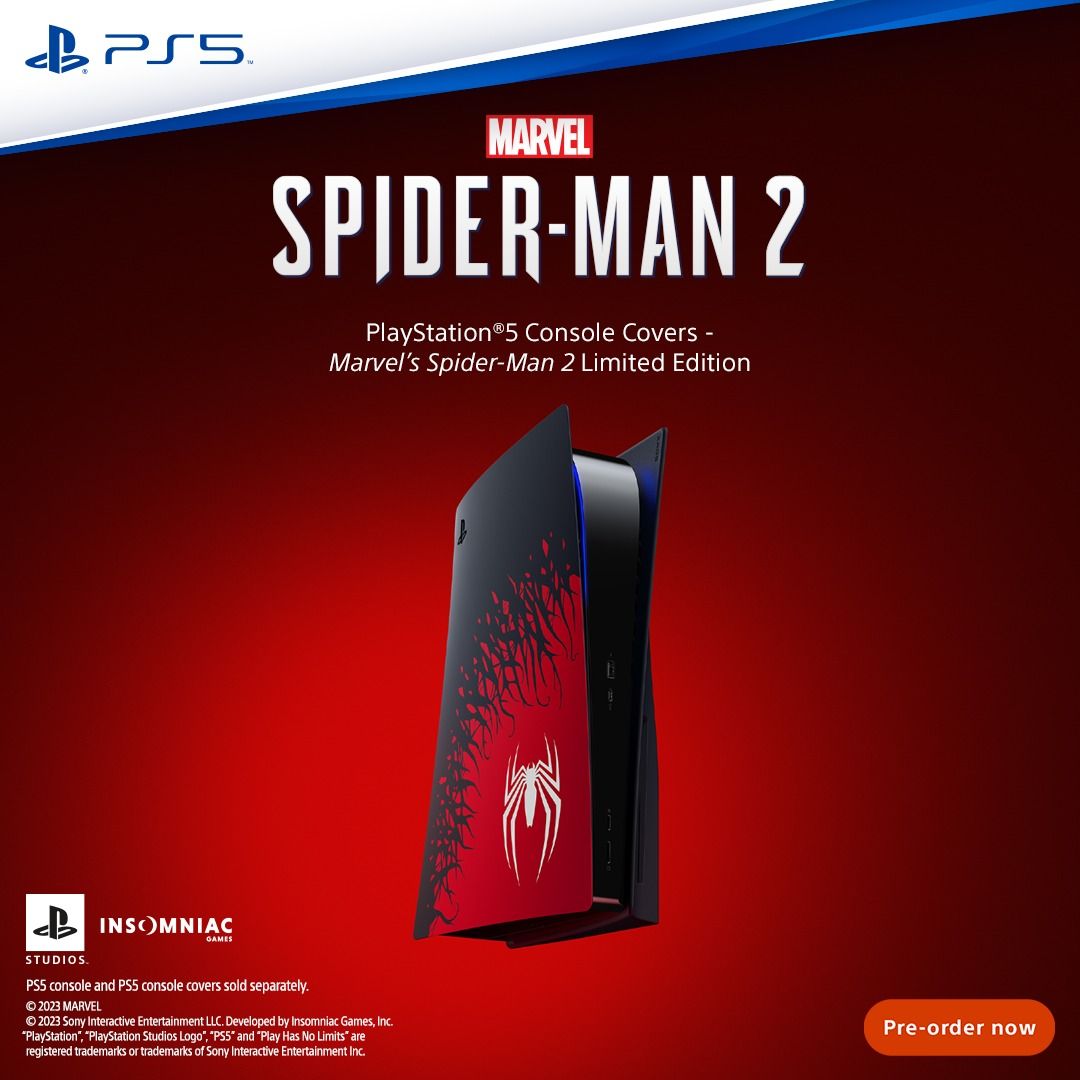 PS5 デジタル・エディション用カバー Spider-Man 2 Limited-