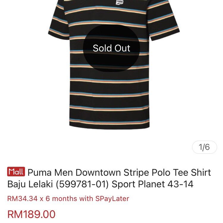 Puma downtown stripe tee sales