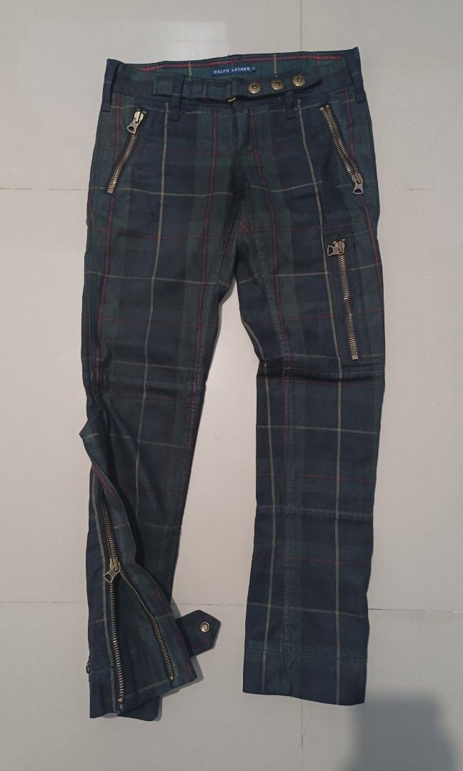 Ralph lauren plaid pants women's clearance