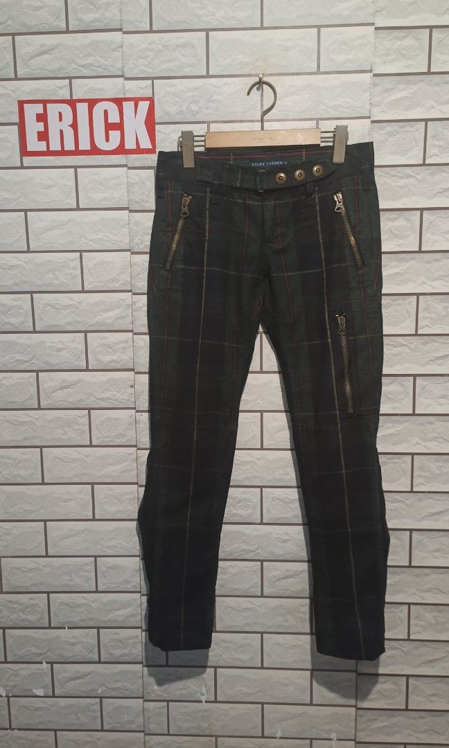 Ralph lauren plaid pants women's clearance