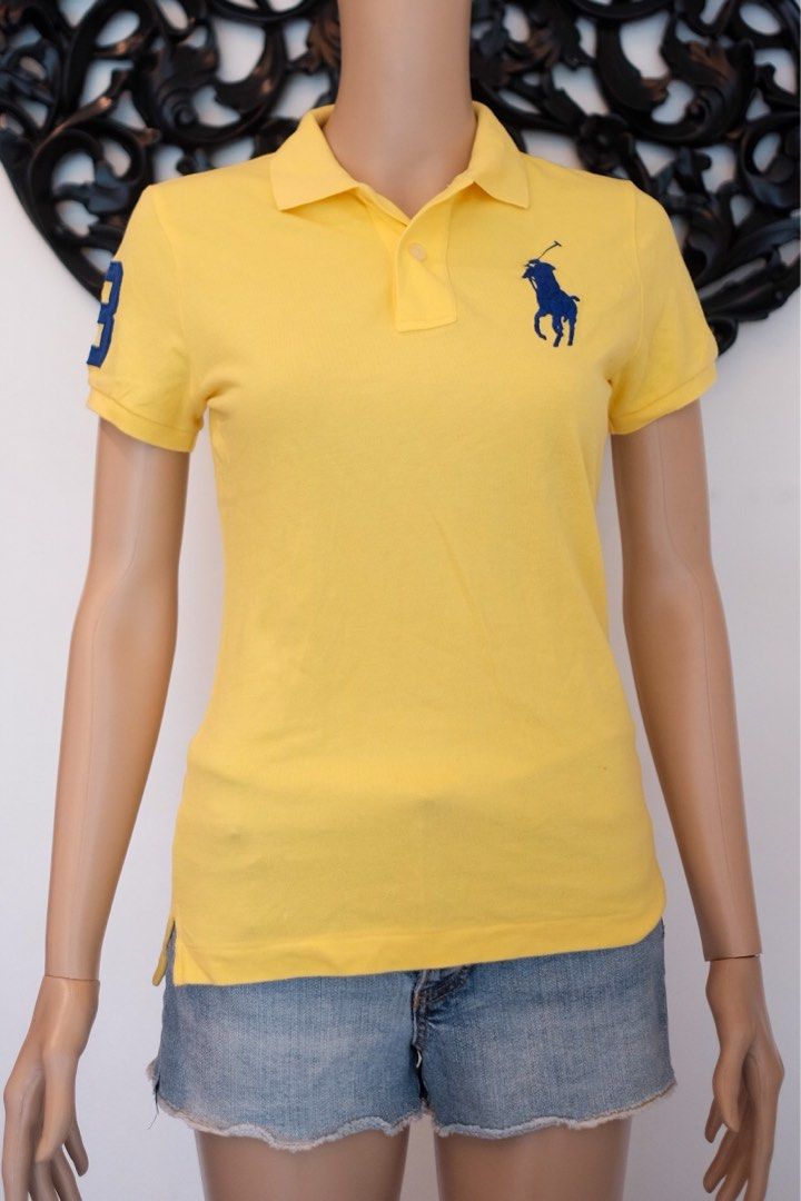 Womens yellow ralph lauren polo shirt new arrivals