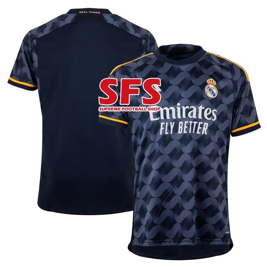 Real Madrid FC 23/24 Jersey (Category: Activewear) located in Singapore. Submitted by supremejerseycollection (Listing ID 1246805203, Image 2). Description: Option to customize your football jersey with an extra $5 - Add your own name and jersey number Sizes vary from S-5XL 3XL onwards (extra $3) Jersey without customization $25 (BNIB) All kits available! Free shipping takes 5 to 9 business days! No refund and no cancellation once paid! My loss i
