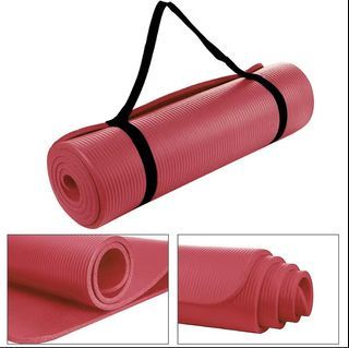 Red Extra Thick NBR Exercise Mat Soft Yoga Mat