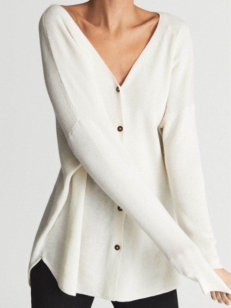 Reiss Sadie Wool Blend Cardigan Women s Fashion Coats Jackets