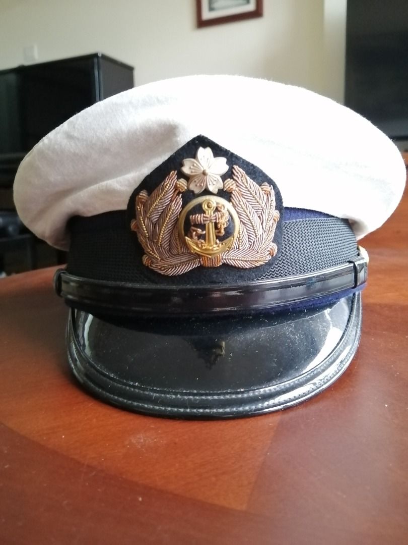 Reproduction WW2 Imperial Japanese navy officer s peaked visor cap Men s Fashion Watches Accessories Caps Hats on Carousell