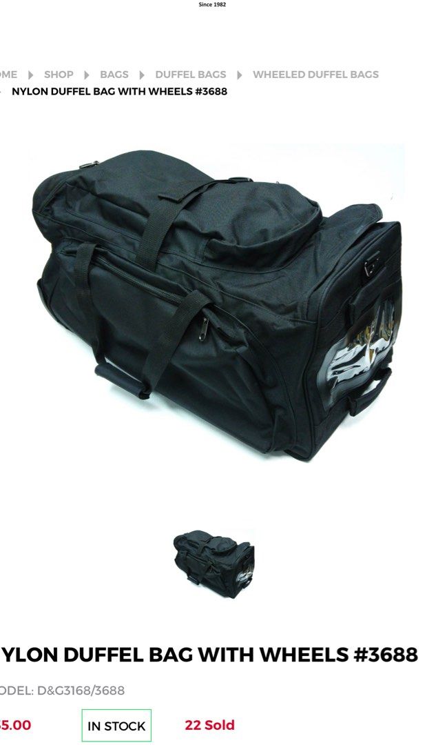 SAF BLACK DUFFEL BAG, Men's Fashion, Bags, Backpacks on Carousell