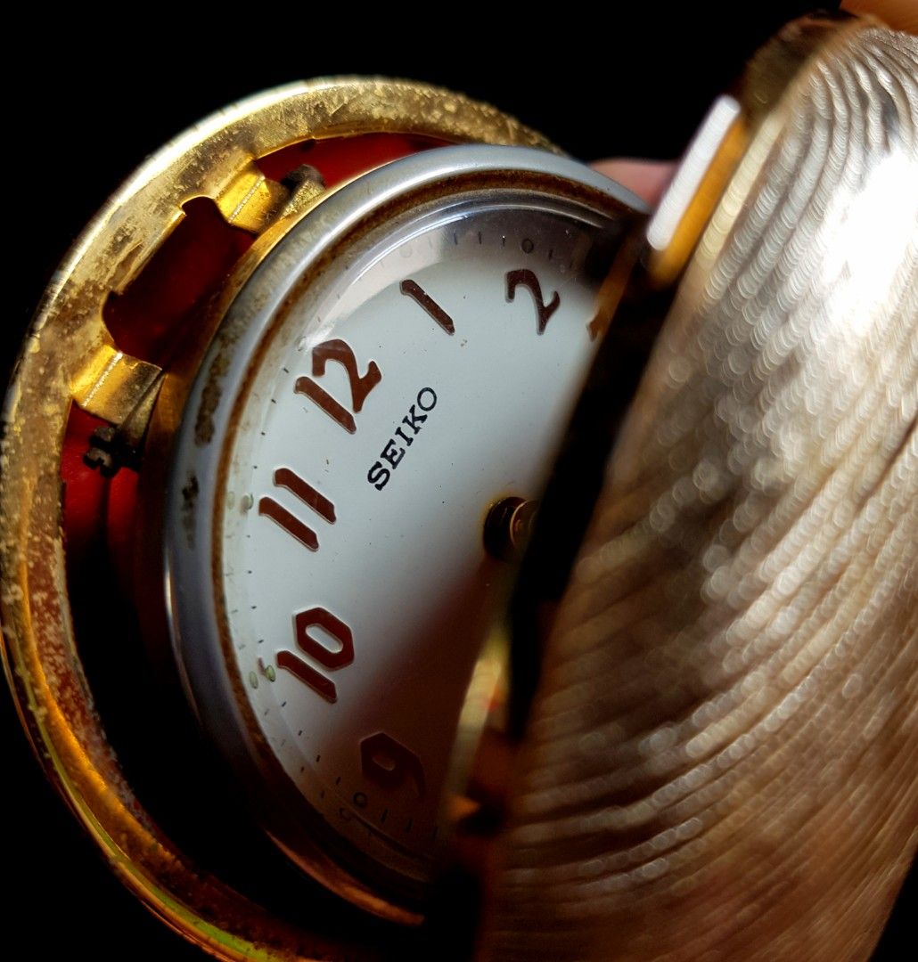 Seiko Large Gold Pocket Watch (Category: Women's Watches) located in General Trias. Submitted by silverstar1221 (Listing ID 1246781122, Image 2). Description: Item Name: Seiko Large Gold Pocket Watch Item Description: •Repeat 2 Jewels • Bought from Japan Auction •AS-IS Rules and Policy: • No Meet Up • No COD • Shipping or Delivery Only. • No cancellation once order is placed. Please finalized your order to avoid problems for both the seller and b