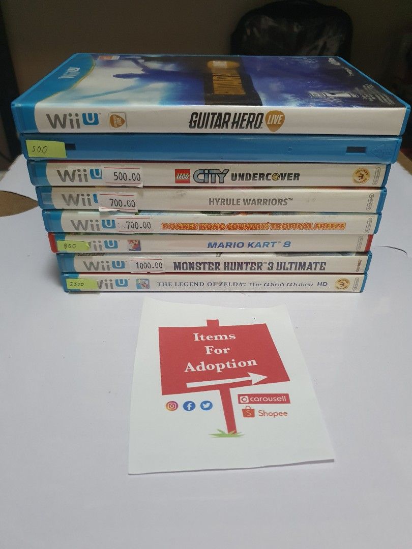 Selling Nintendo Wii U Videogames (Category: Nintendo) located in Quezon City. Submitted by itemsforadoption (Listing ID 1246878094, Image 1). Description: Rfs: Its 2023! Happy New Year! Hoping you have a good year ahead of you! If you have questions feel free to send a message. Though I'll most likely be able to reply from 10am to 8pm. Please be patient and understanding. Decluttering games and items that I've picked up or for friends and family