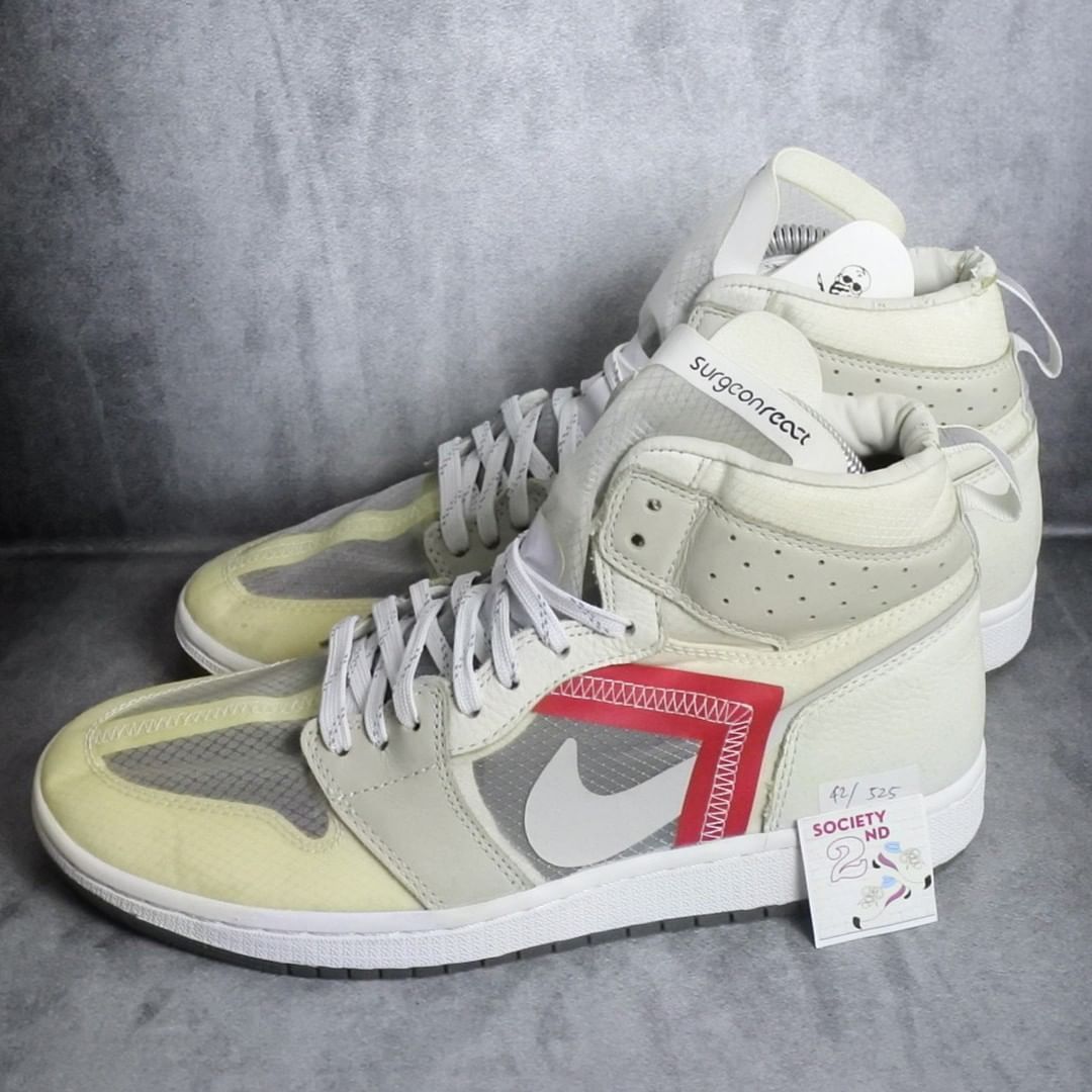 Sepatu Casual AJ1 x Nike React Element 87 Sail Size 42 Fesyen