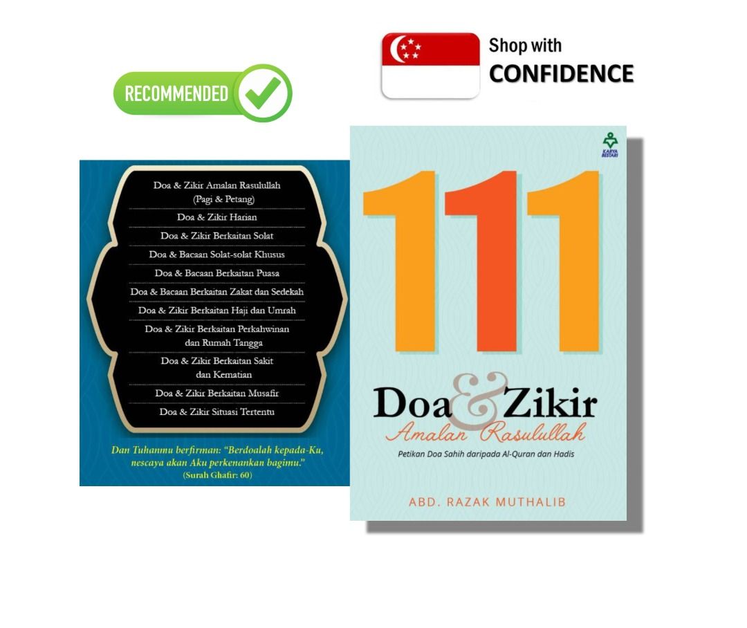 (SG SELLER) 111 Doa & Zikir Amalan Rasulullah - Petikan Doa Sahih ...