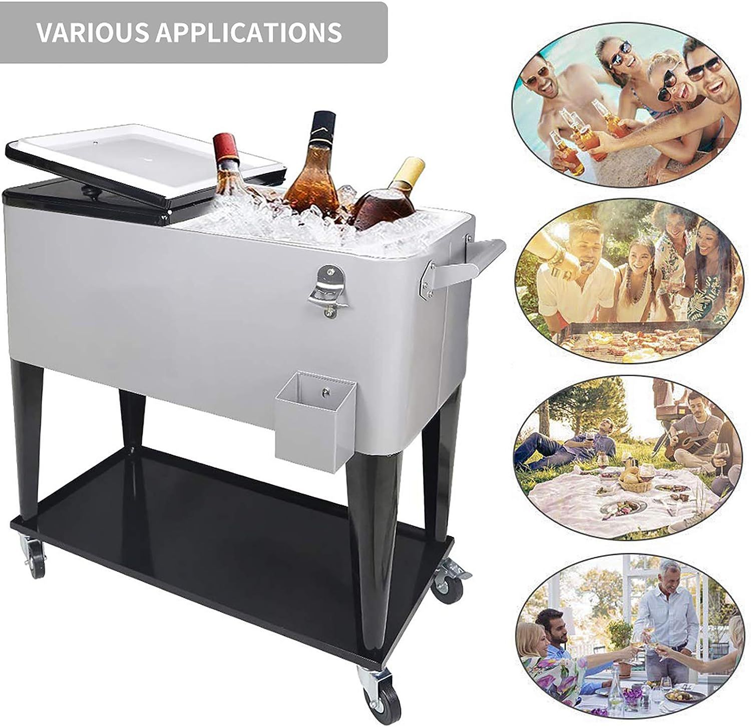 Outdoor ice hot sale chest cart